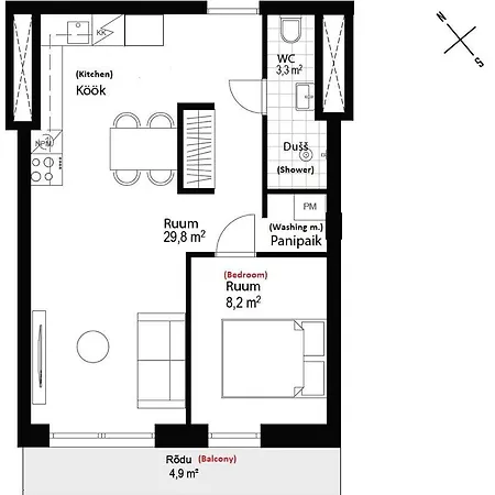 Apartment Modern In Tallinn, Telliskivi Tallinn